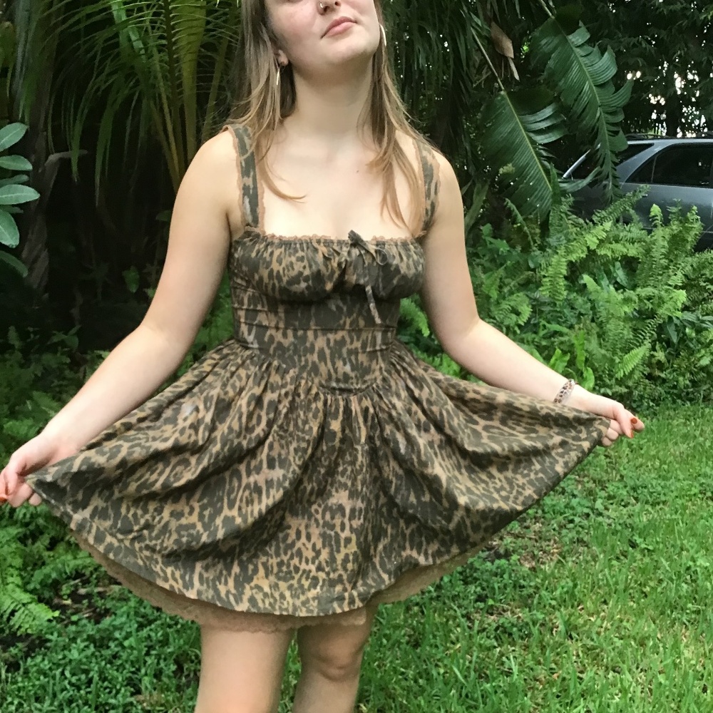 Vintage animal print mini Nasty Girl Dress